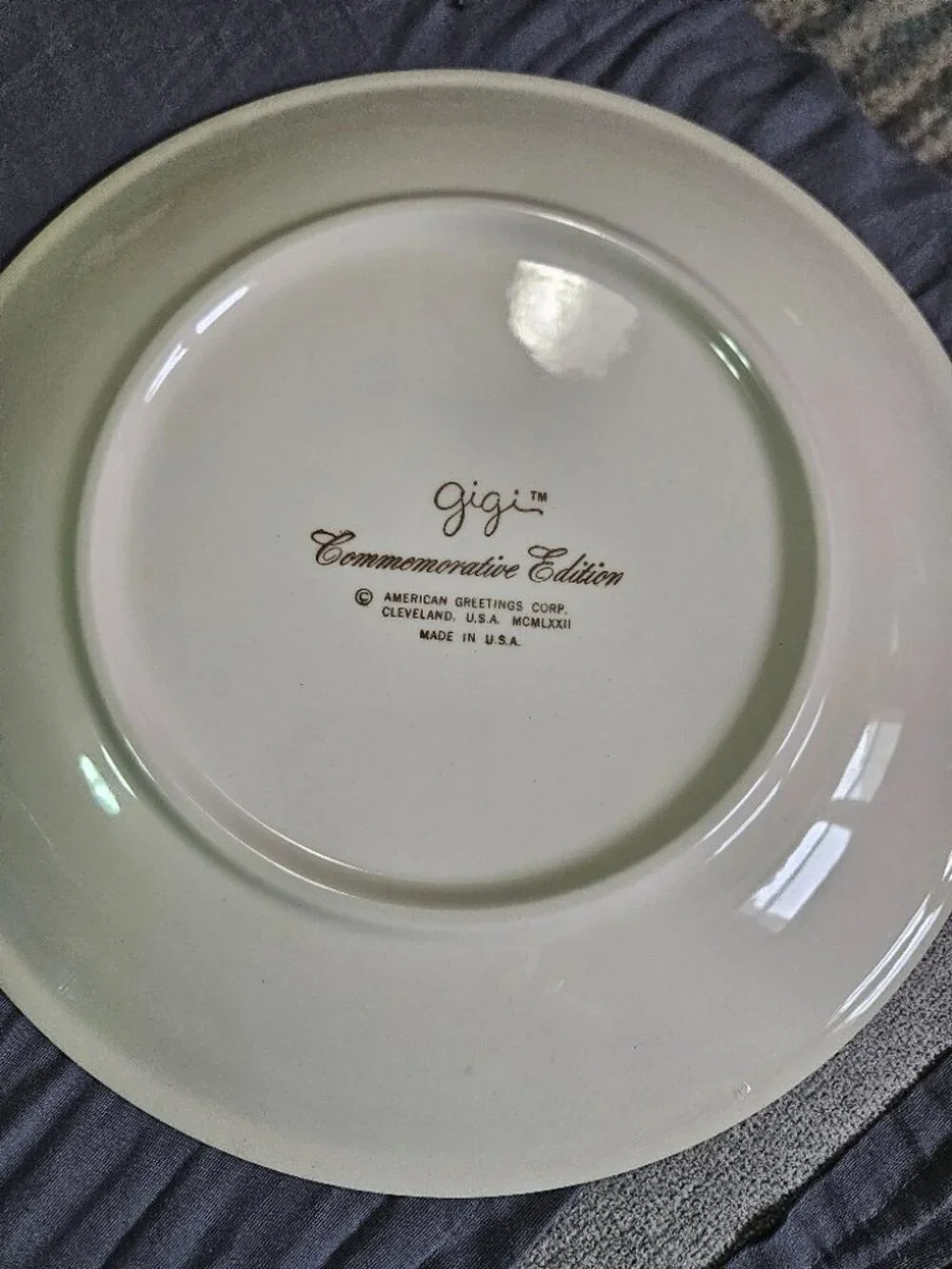 Gigi Commemorative Edition Christmas 1972 Plate
